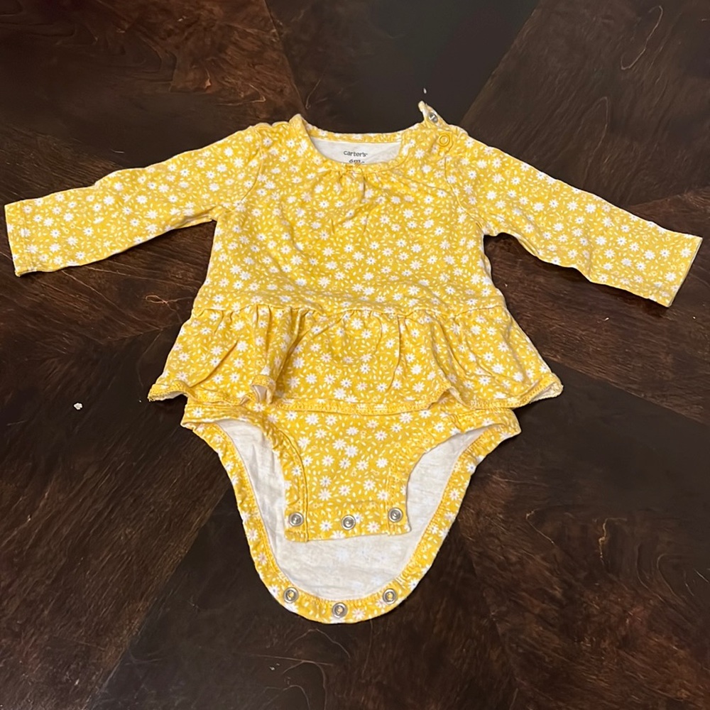 Long Sleeve Skirted Baby Girl Onesie